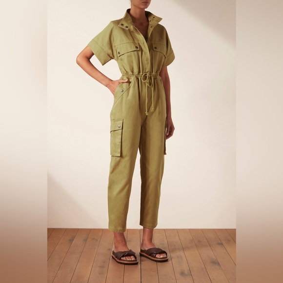 Shona Joy NERUDA UTILITY BOILER SUIT WHEAT Khaki Combat Utility Jumpsuit - Picture 3 of 16
